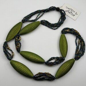 Unusual beaded necklace, NWT, Designs by Adina